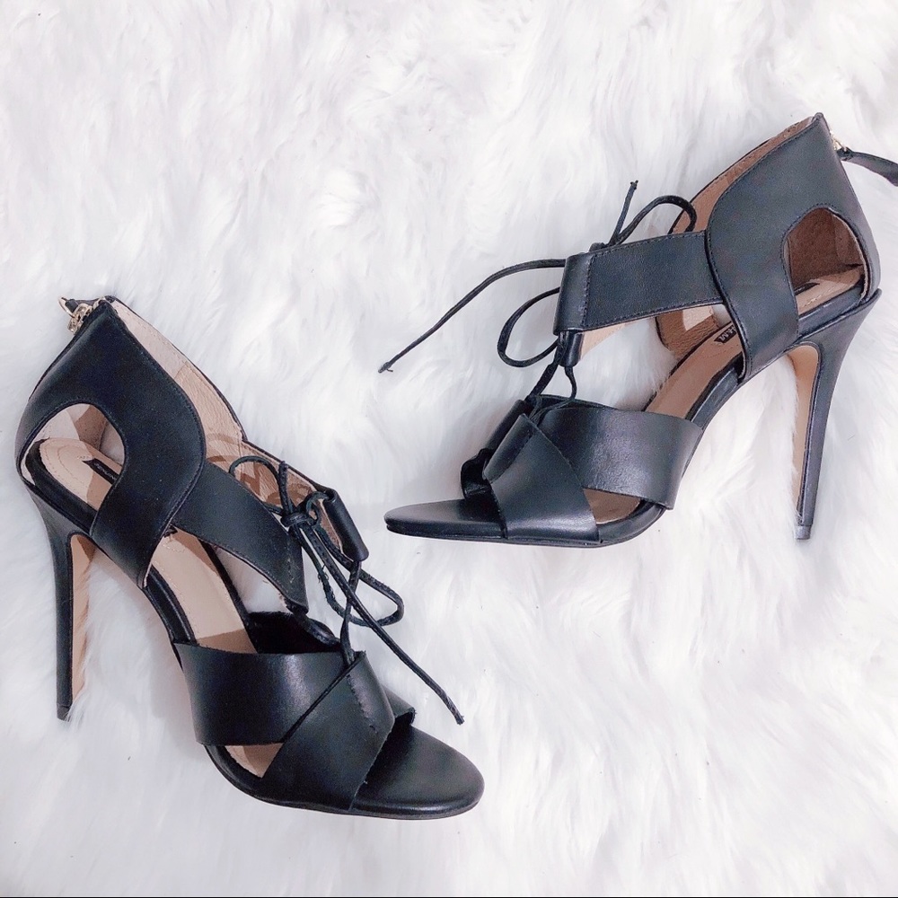 H&M Genuine Leather Lace Up Sandals — NEW - Picture 2 of 5